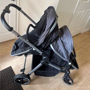 MU Double Stroller Tandem Adjustable Backrest Reversible seats